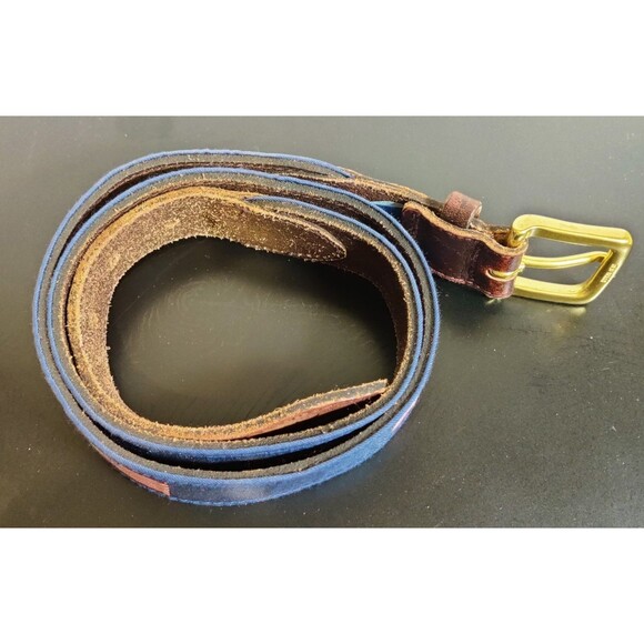 Vineyard Vines Patriot Flag Canvas and Leather Tipped Men's belt Size 36 - Picture 11 of 16